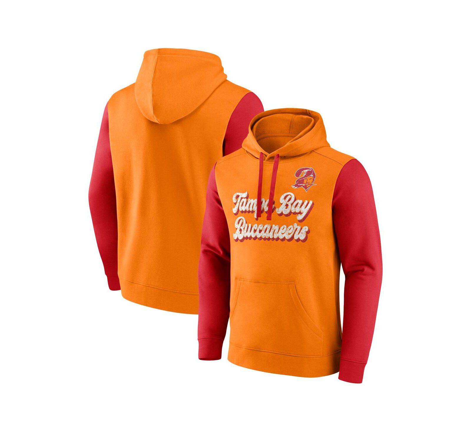 Fanatics Men's Orange/Red Tampa Bay Buccaneers Fleece Pullover Hoodie