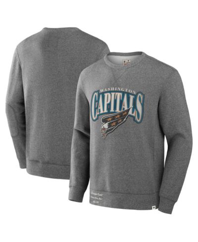 Мужское худи Fanatics Heather Gray Washington Capitals Decades Collection Fleece