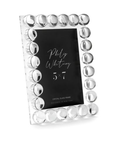 Philip Whitney Ginger Crystal Bubble Picture Frame, 5" x 7"