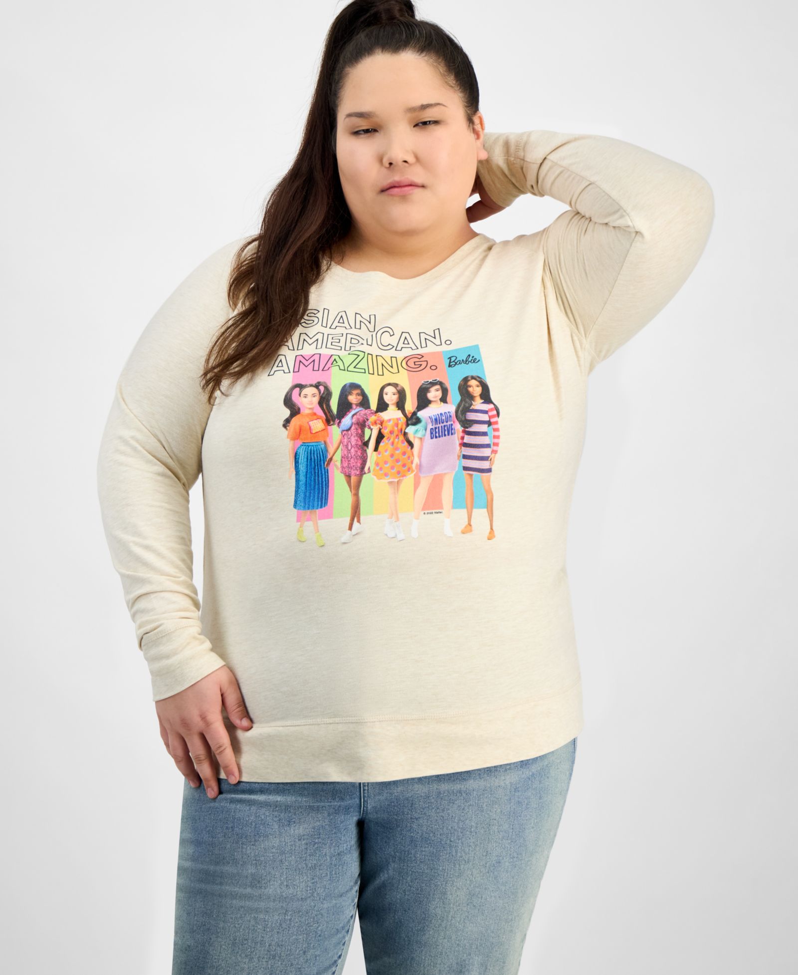 Hybrid Apparel Женский модный топ Plus Size Barbie Asian American Amazing Graphic