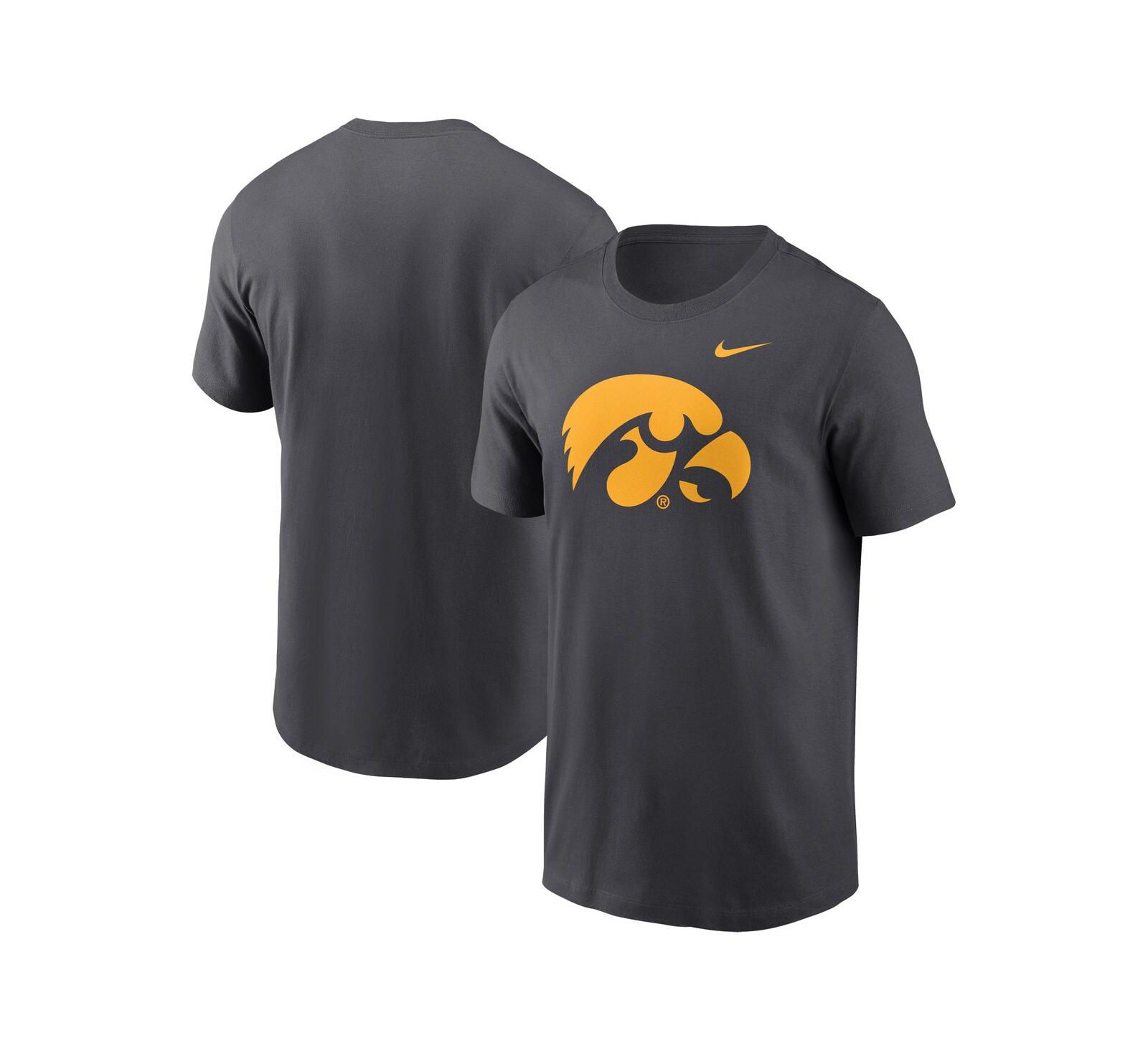 Nike Мужская футболка Anthracite Iowa Hawkeyes Primetime Evergreen Logo