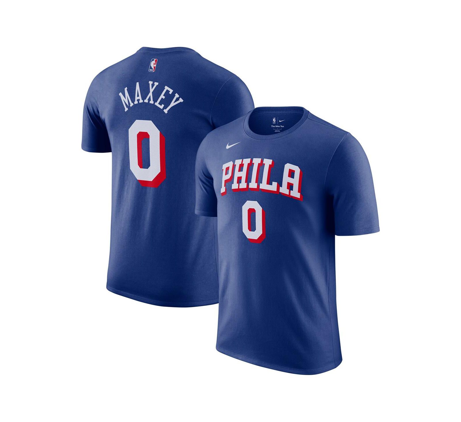 Nike Мужская футболка Tyrese Maxey Royal Philadelphia 76ers Icon Edition