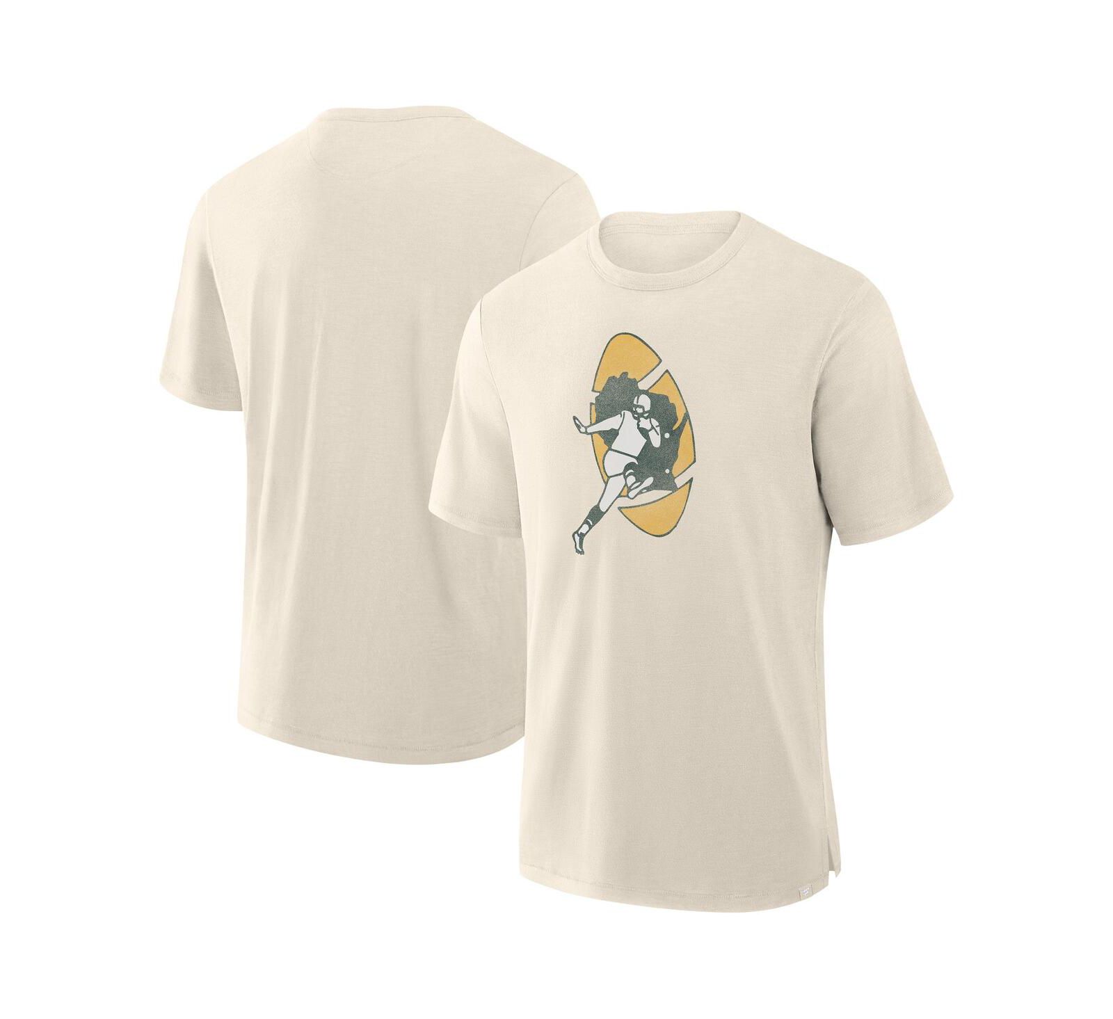 Мужская футболка Fanatics Green Bay Packers кремового цвета