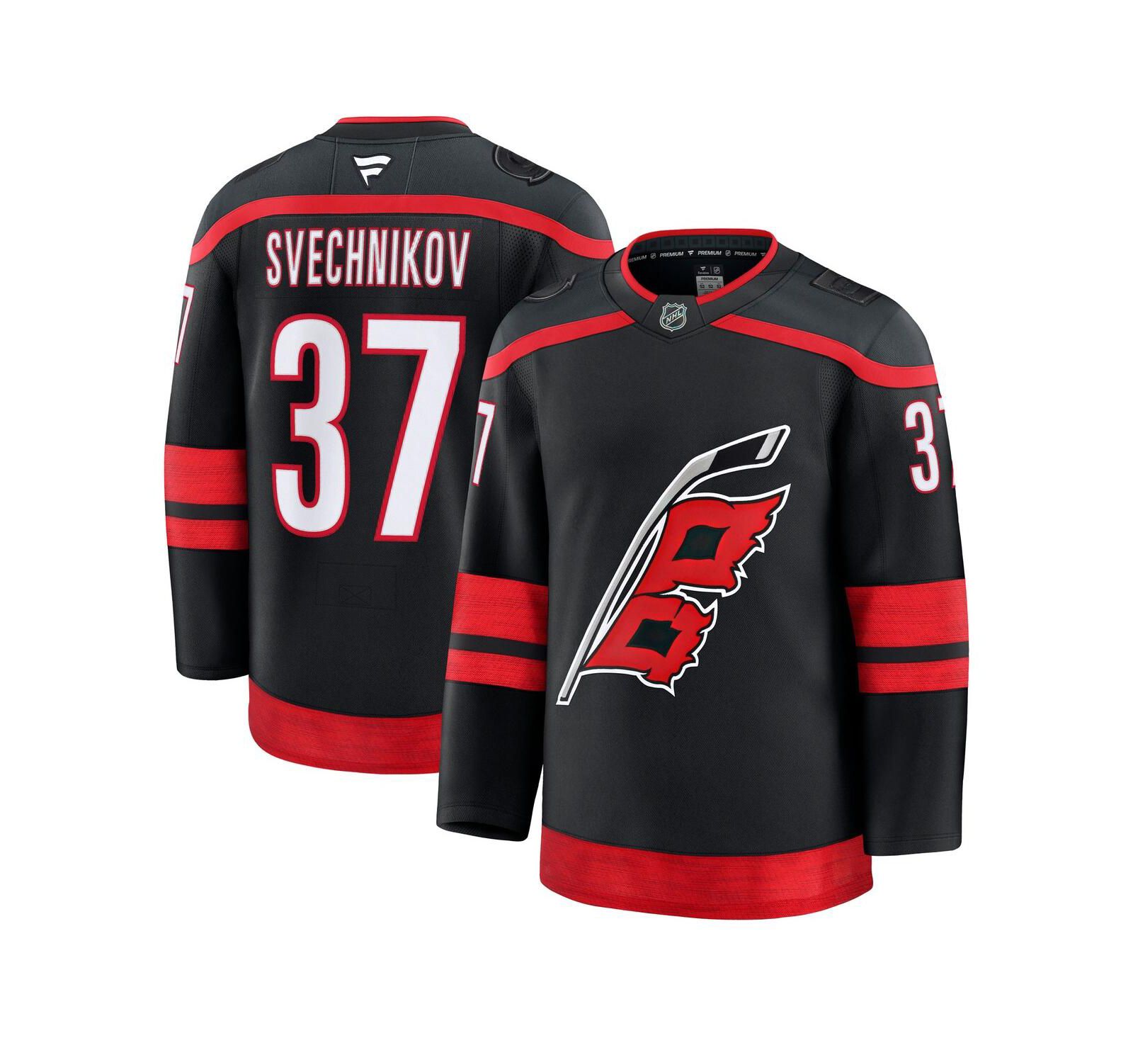 Fanatics Мужская джерси Andrei Svechnikov Black Carolina Hurricanes Home Premium