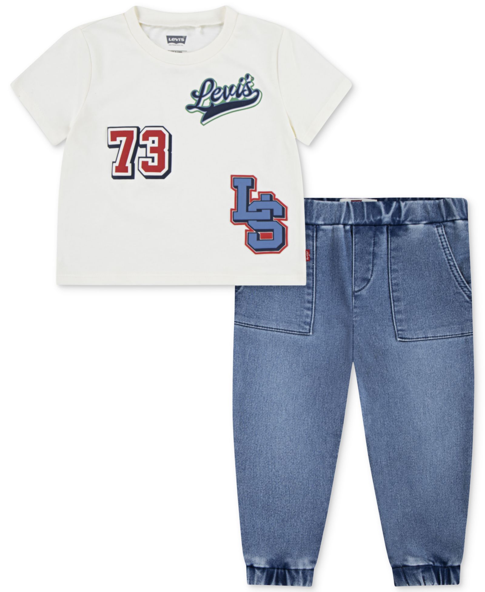 Levi's® Детский комплект из футболки Varsity Patch и брюк-джоггеров для мальчиков