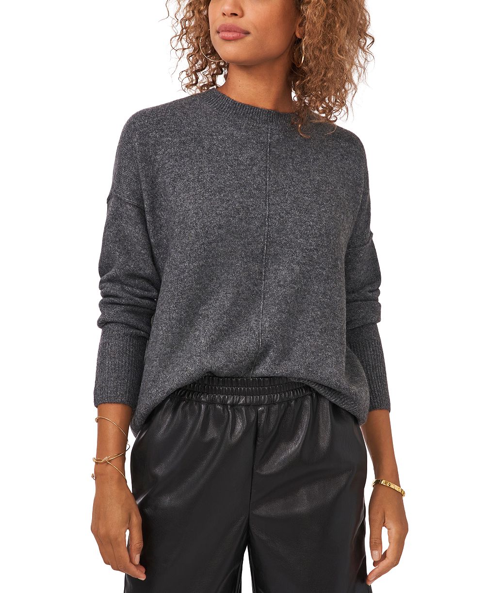 Vince Camuto Women's Cozy Crewneck Long-Sleeve Extend-Shoulder Sweater