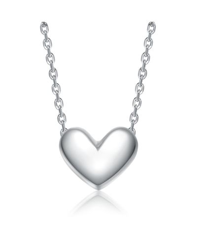 GiGiGirl Minimalist High-Polish Puffy Heart Dainty Pendant Necklace