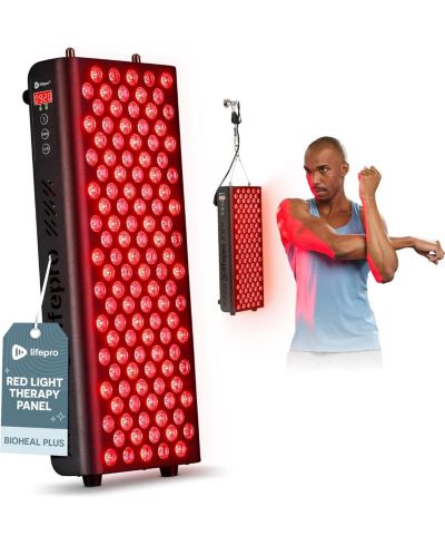 LifePro Панель для светотерапии красным светом для тела – 660nm & 850nm Infrared Red Light Therapy, 120 Dual Chip Infrared LEDs, Full Body Light, Hanging Kit