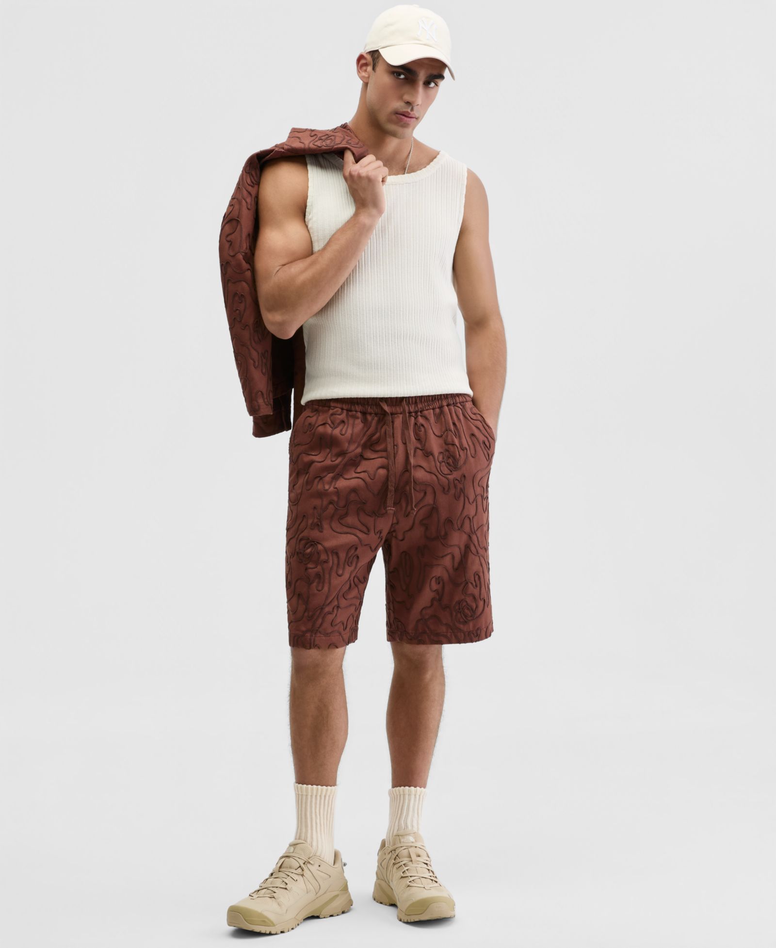 Mode of One Men's Floral Embroidered Shorts, Exclusively at Macy's