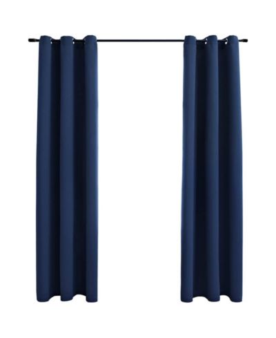 Шторы Blackout с кольцами 2 шт Navy Blue 37"x84" Fabric