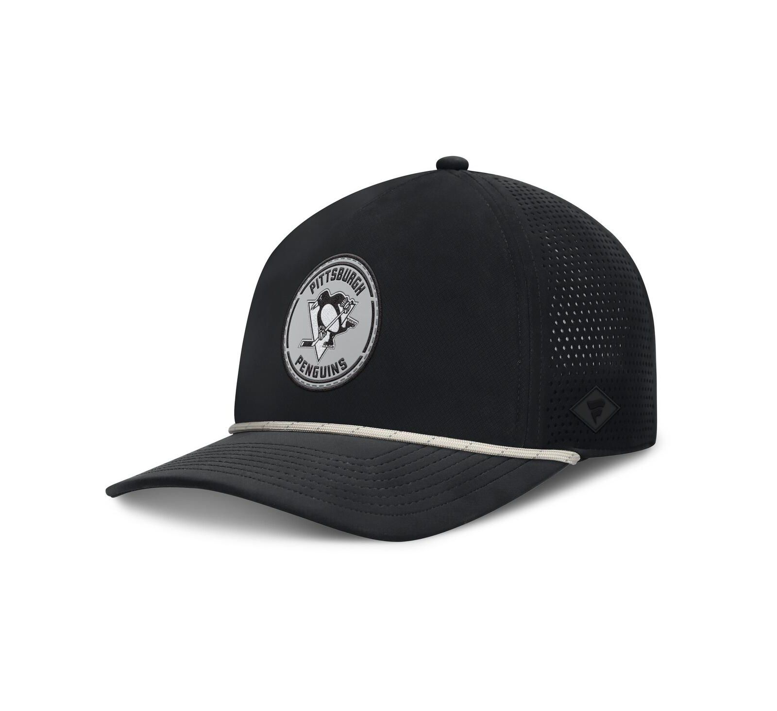 Мужская кепка Fanatics Black Pittsburgh Penguins Front Office Performance A-Frame Adjustable