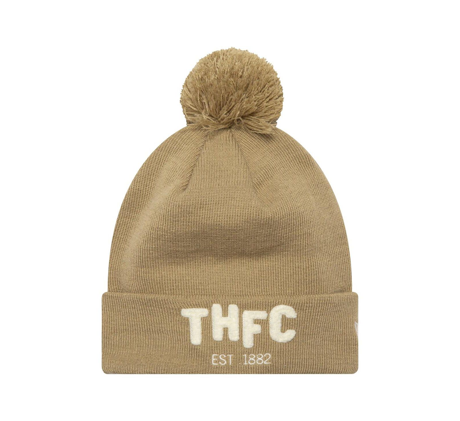New Era Мужская вязаная шапка с помпоном Tottenham Hotspur Tan Boucle Cuffed