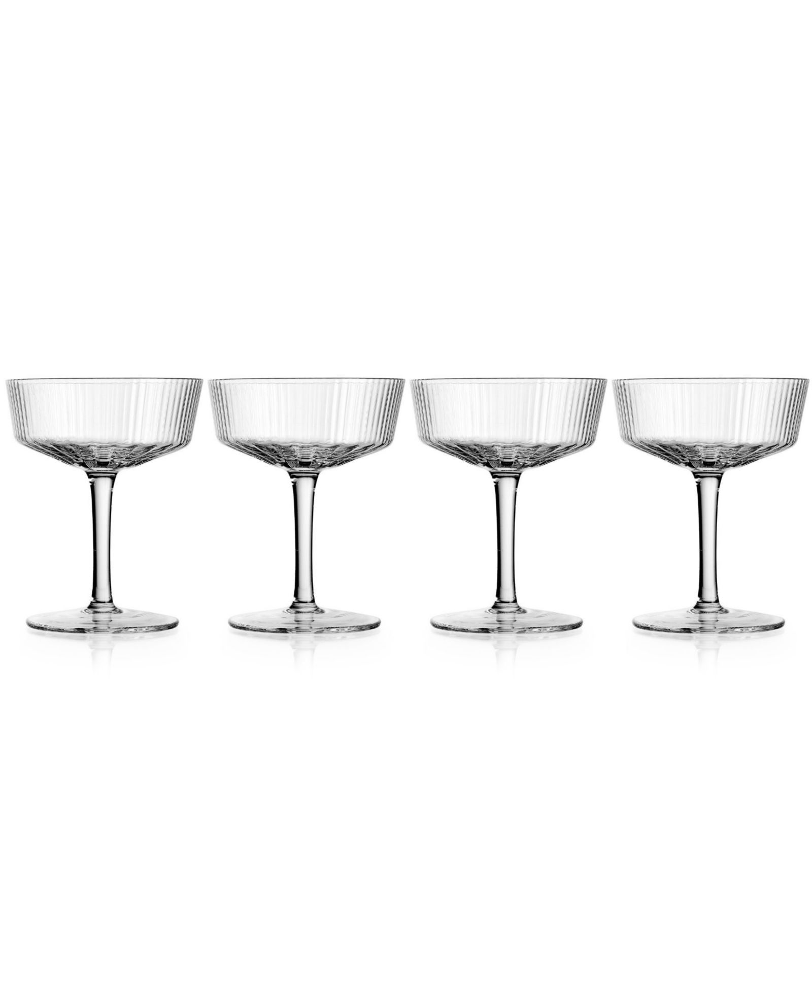 Набор из 4 шт. стеклянных бокалов Godinger Sullivan Street Fluted Coupe