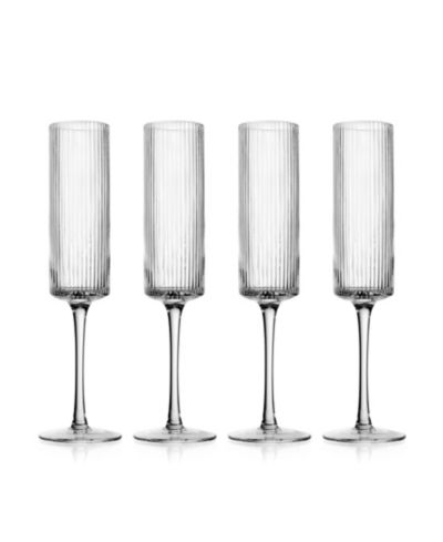 Бокалы Godinger Sullivan Street Fluted Champagne, набор из 4 шт