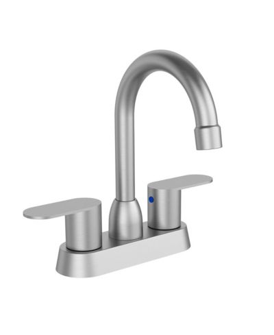 Brushed Nickel Bathroom Sink Faucet for Modern Vanity and Durable Performance-Silver