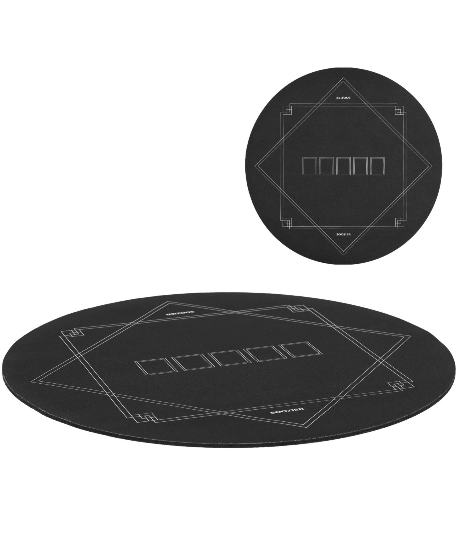 Коврик для покера Soozier 24 inch Round Texas Hold'em Poker Table Top