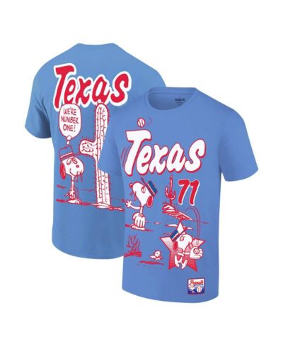 Мужская футболка Ripple Junction Peanuts Texas Baseball, королевский синий
