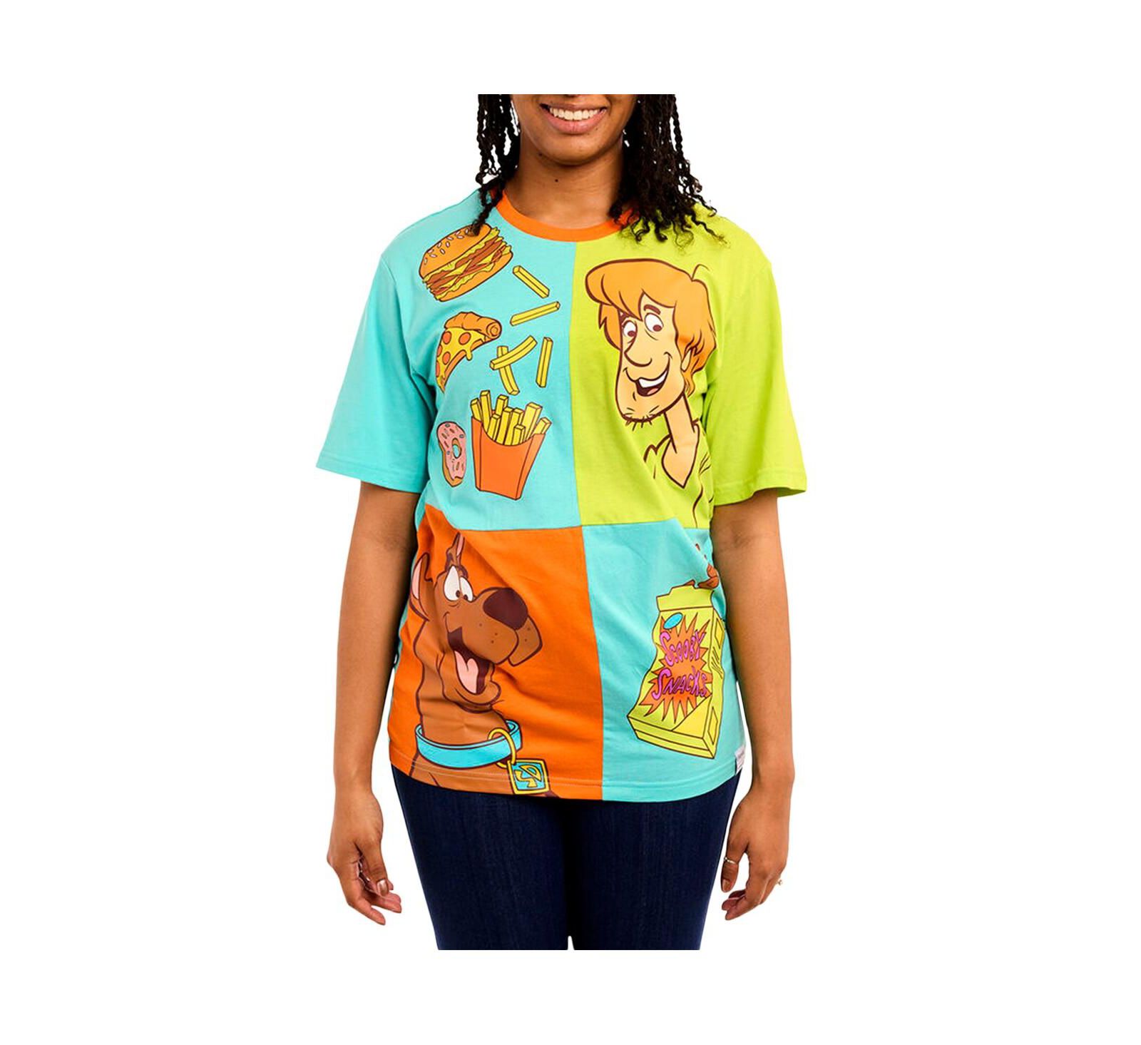 Loungefly Men's and Women's Blue/Green Scooby-Doo Munchies Color Block T-Shirt