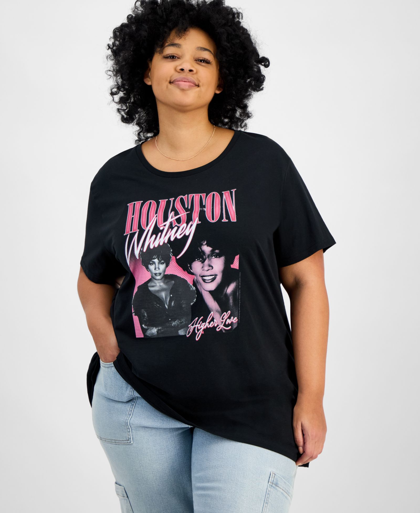Hybrid Apparel Женская футболка Plus Size Cotton Whitney Houston Graphic Tee