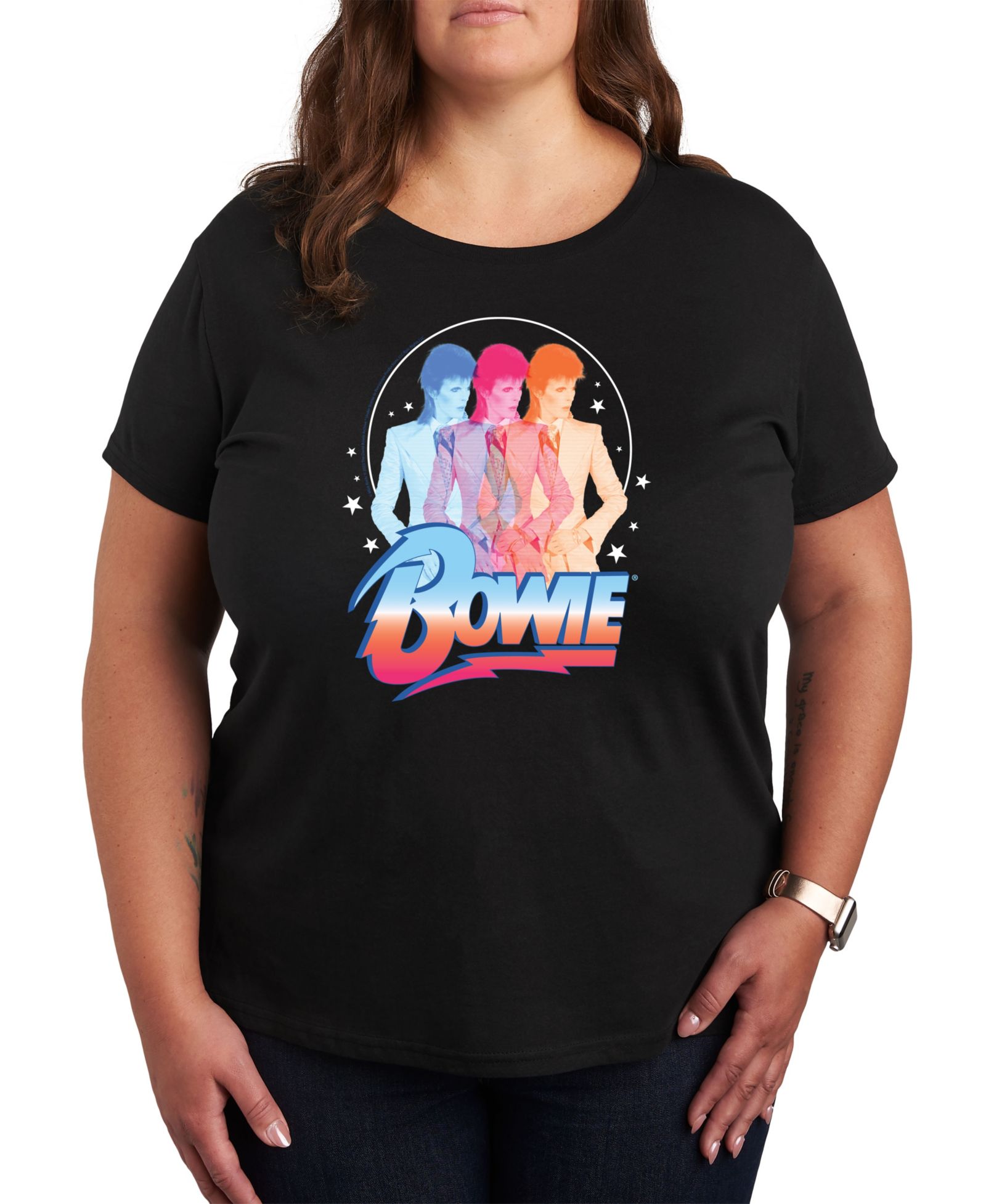 Футболка-пуловер Hybrid Apparel Plus Size с принтом David Bowie