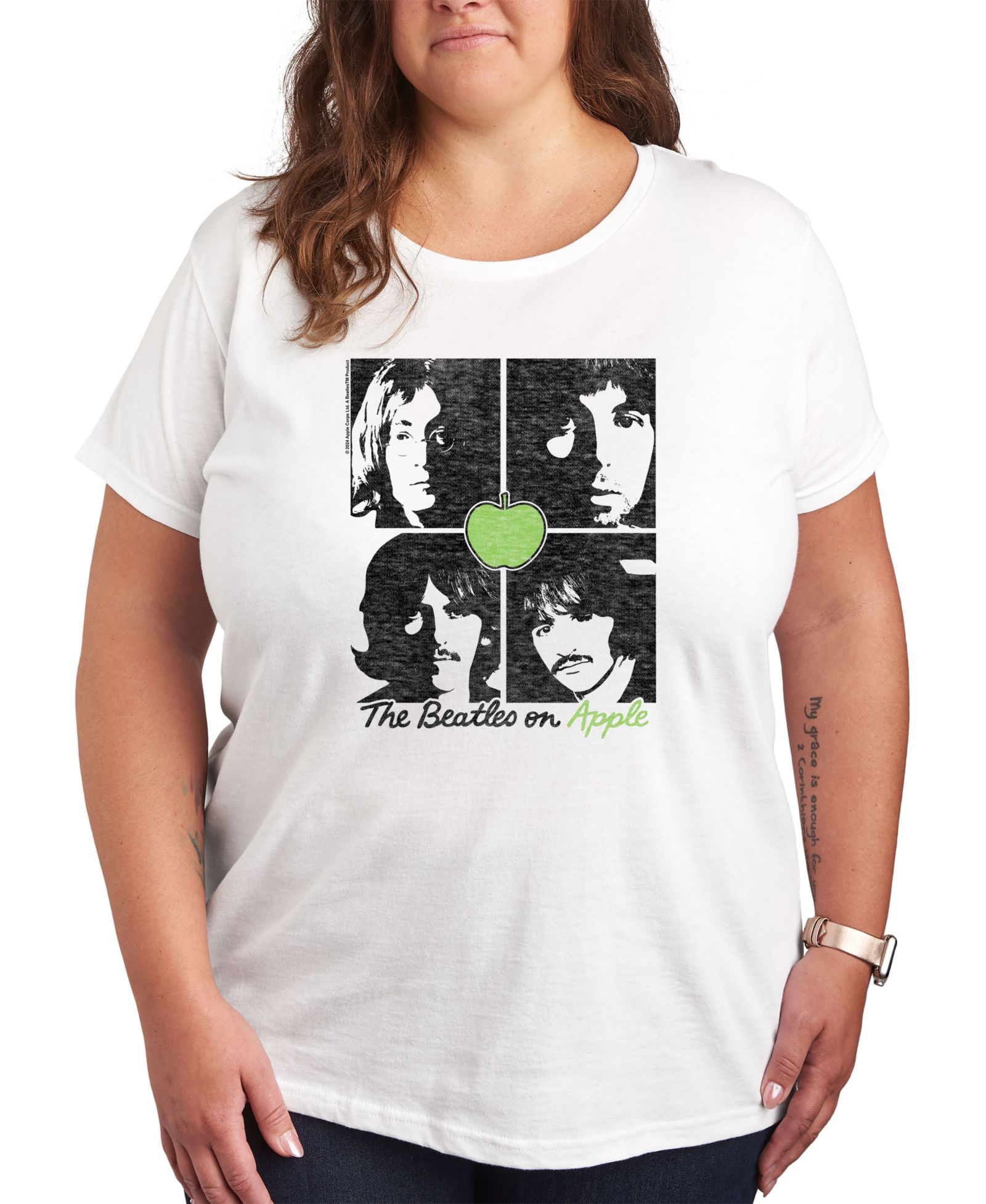 Hybrid Apparel Plus Size футболка-пуловер The Beatles Apple Graphic