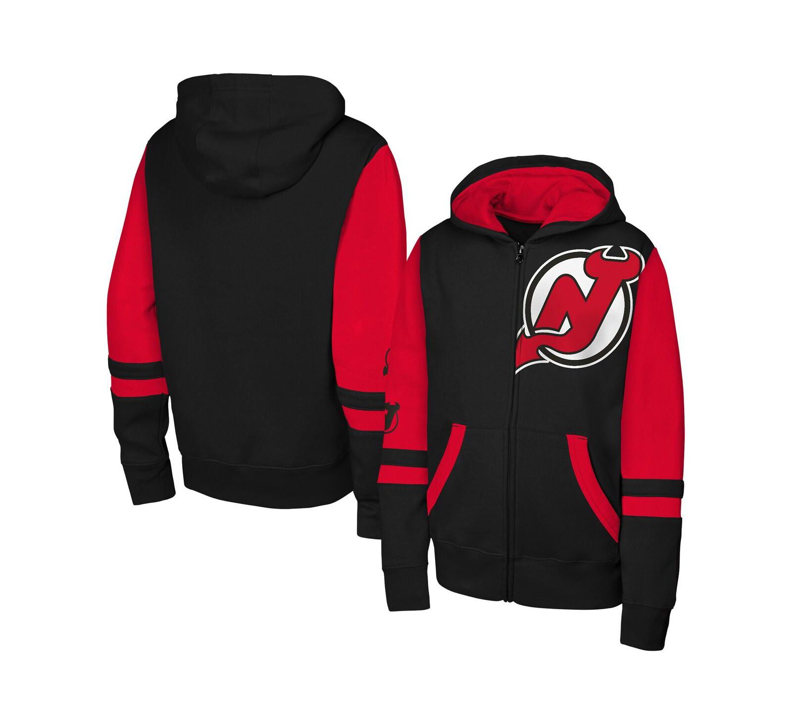 Outerstuff худи на молнии для мальчиков и девочек Black New Jersey Devils Face Off