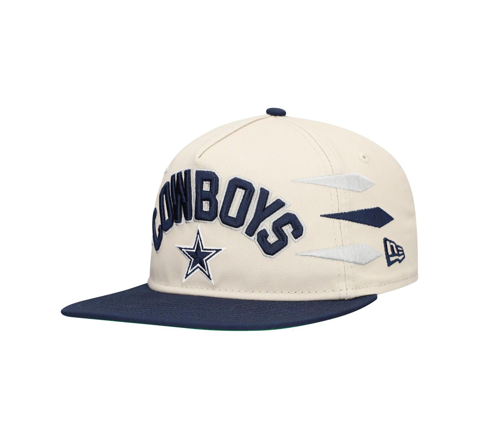 New Era Men's Stone/Navy Dallas Cowboys Athletic Golfer Adjustable Hat