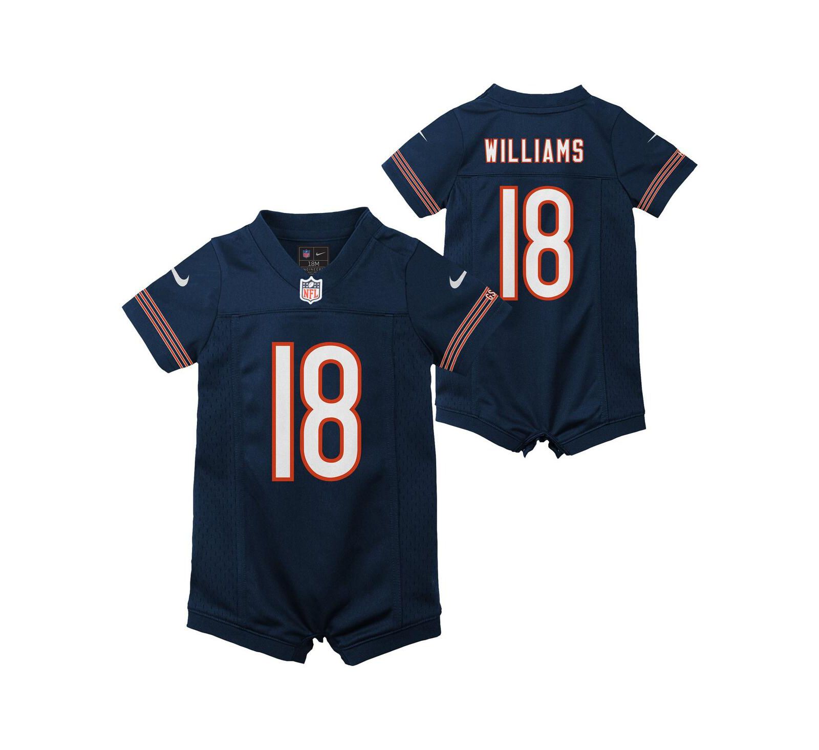 Детский комбинезон Nike Caleb Williams Navy Chicago Bears Game Romper
