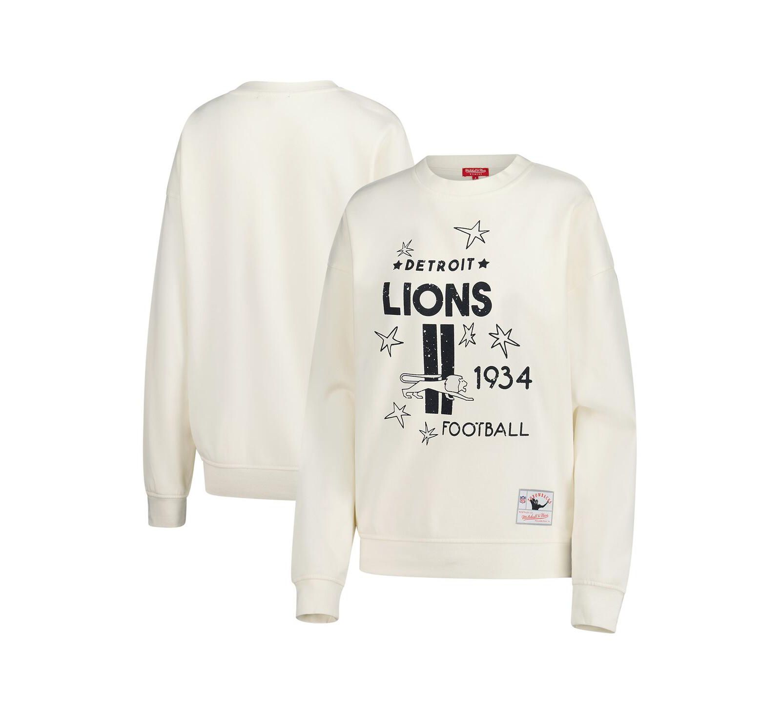 Женская толстовка Mitchell & Ness Detroit Lions Shooting Stars Cream