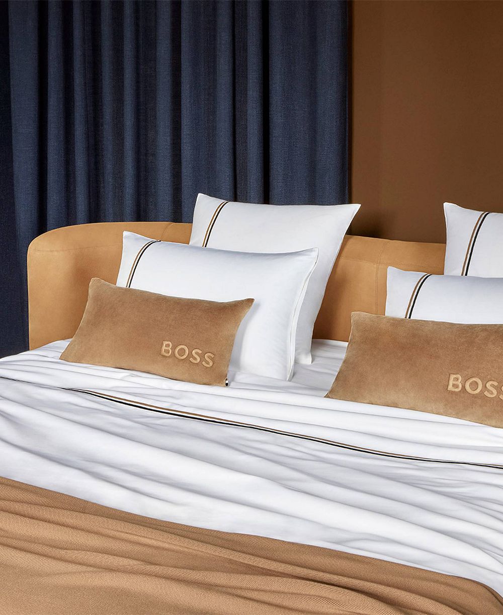Boss Home by Hugo Boss B Linea 235 Thread Count Cotton Flat Sheet, Full/Queen