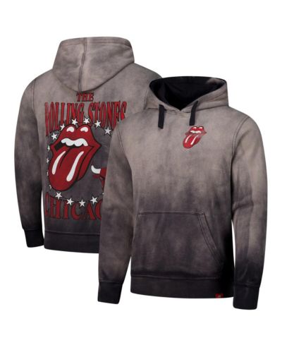 Худи Sportiqe Men's и Women's Gray Rolling Stones x Chicago Bulls Collab Pullover