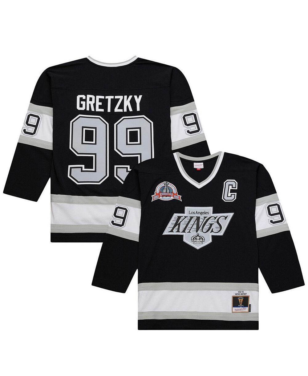 Mitchell & Ness Мужская джерси Wayne Gretzky Black Los Angeles Kings Big & Tall 1992/93 Blue Line 2.0