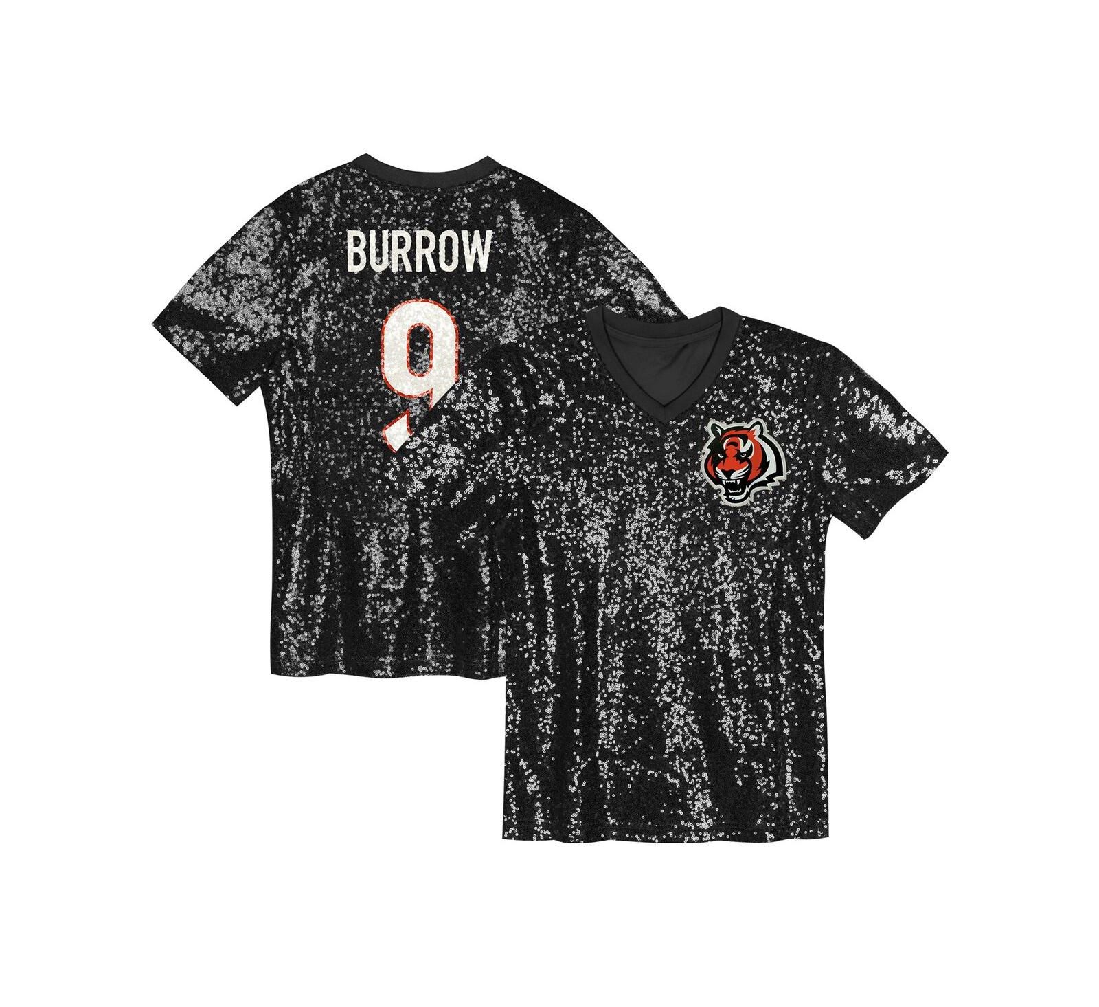Outerstuff Женский Joe Burrow Black Cincinnati Bengals Player Name & Number V-Neck Fashion Jersey