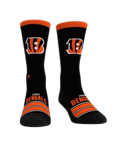 Носки Rock 'Em Cincinnati Bengals Gametime Stripe Crew, мужские и женские