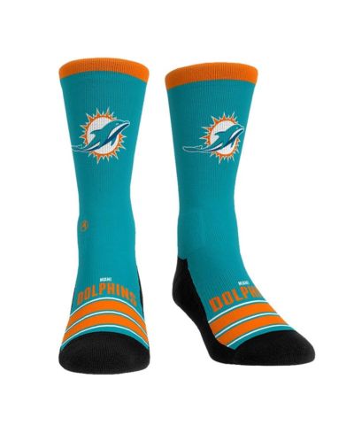 Мужские и женские носки Rock 'Em Miami Dolphins Gametime Stripe Crew