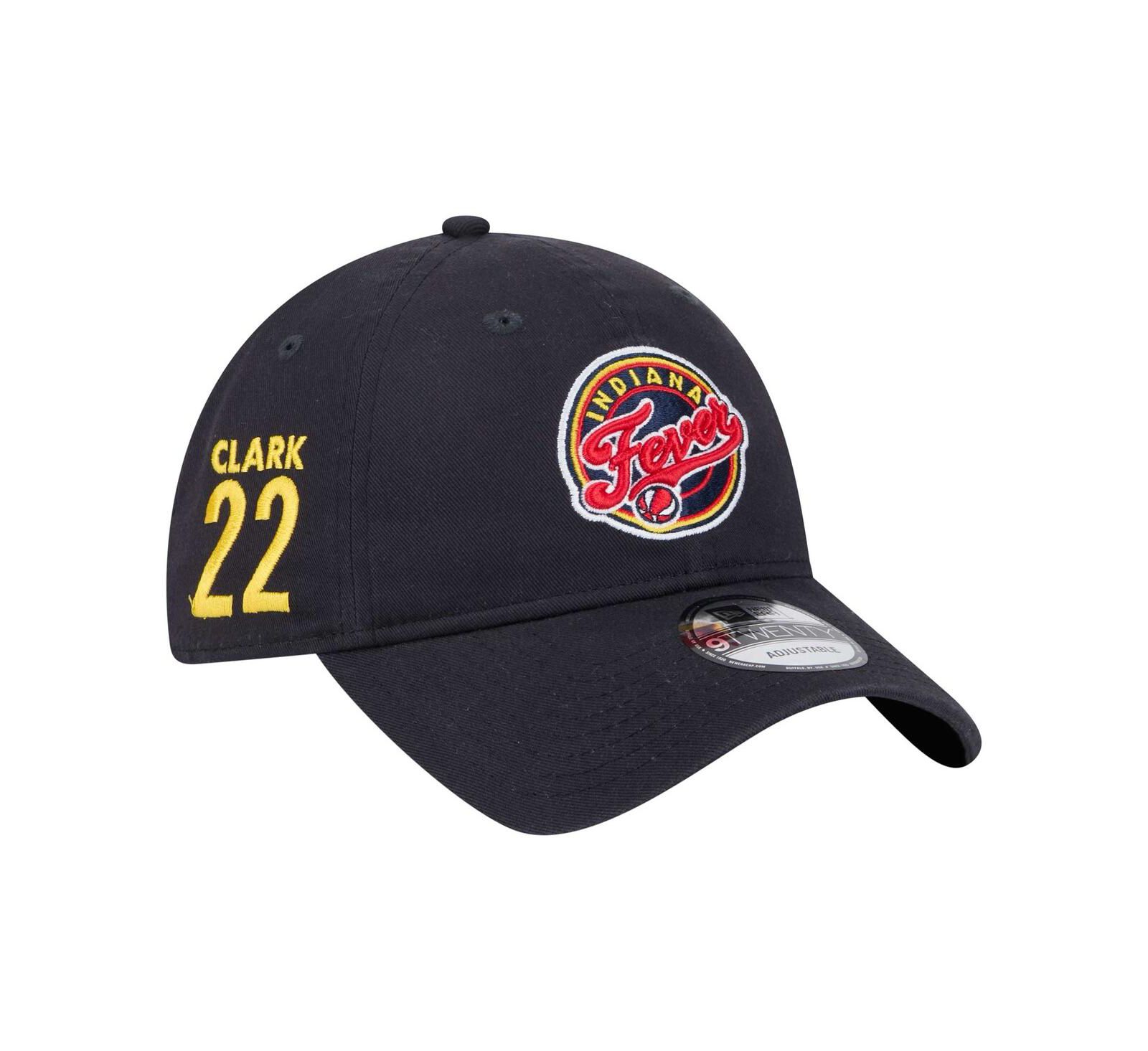 Мужская кепка New Era Caitlin Clark Navy Indiana Fever Name & Number Sidepatch 9TWENTY Adjustable