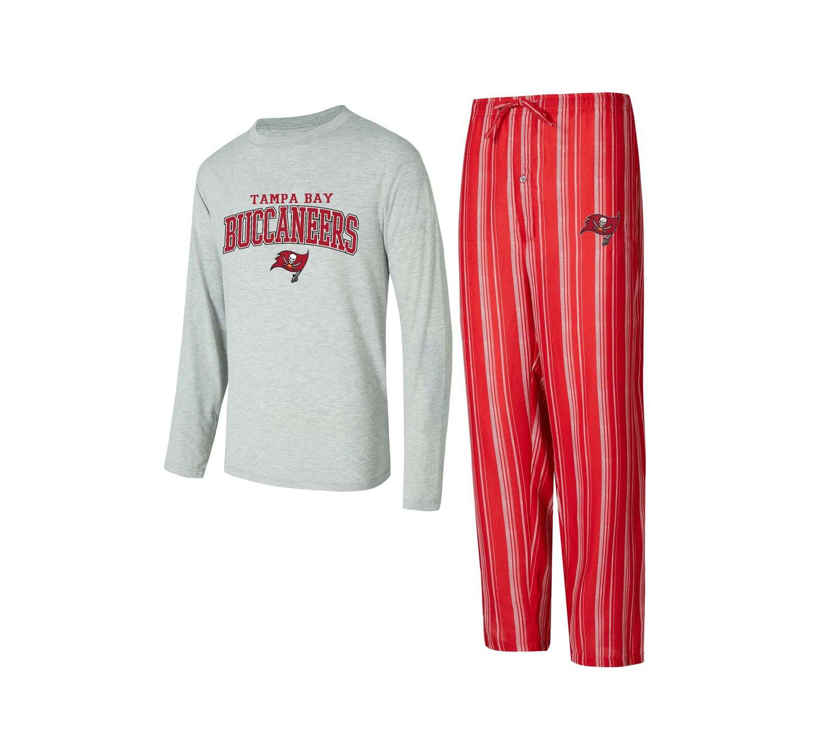Concepts Sport Men's Tampa Bay Buccaneers Petition Long Sleeve T-Shirt Pants Sleep Set