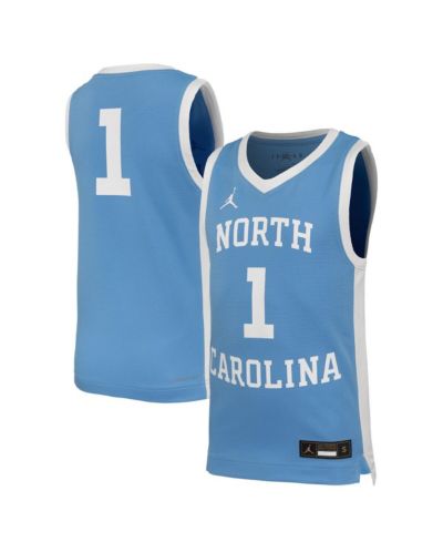 Nike Big Boys and Girls 1 Carolina Blue North Carolina Tar Heels Retro Replica Basketball Jersey