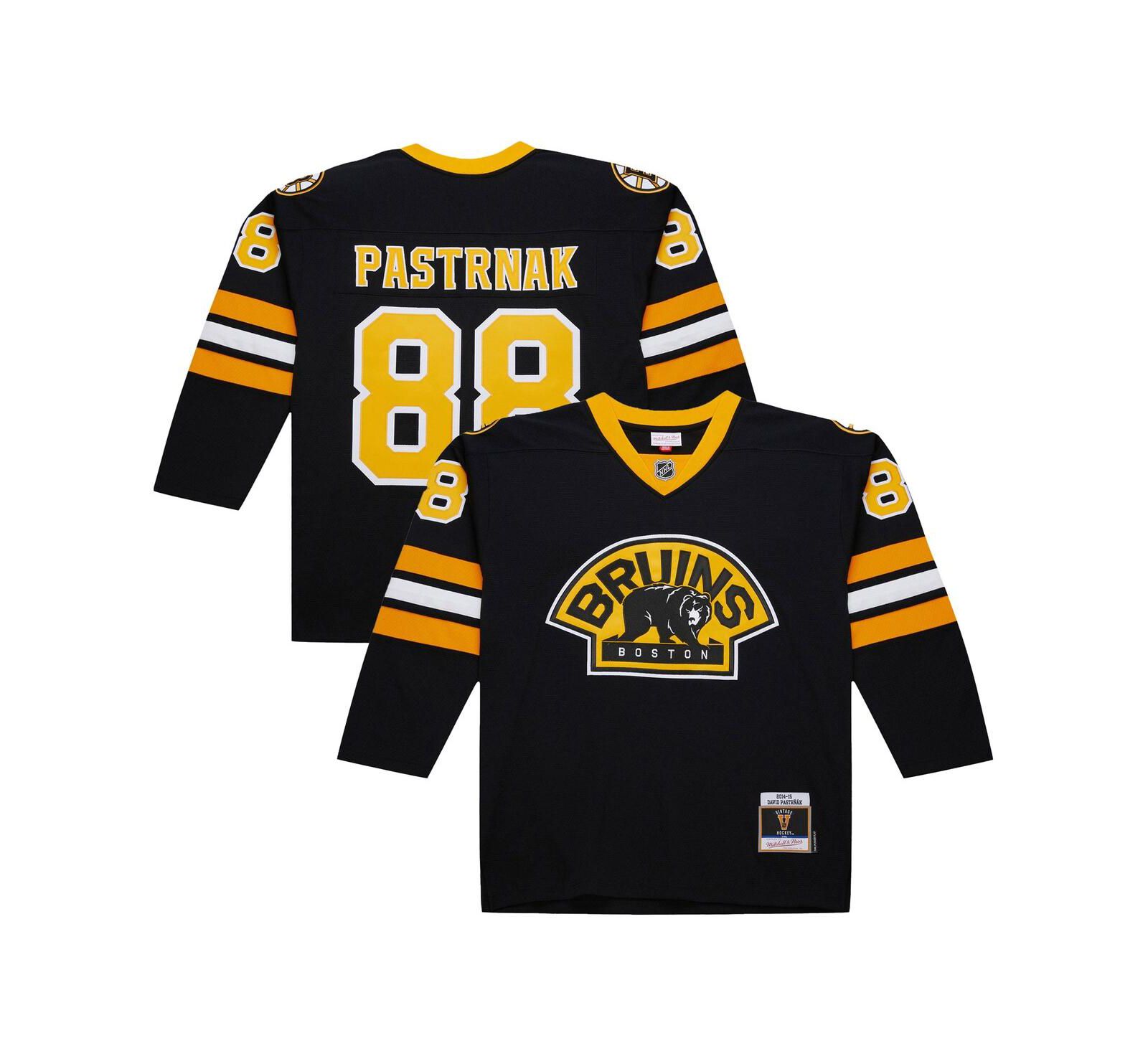 Джерси Mitchell & Ness Men's David Pastrnak Black Boston Bruins 2014-15 Power Play