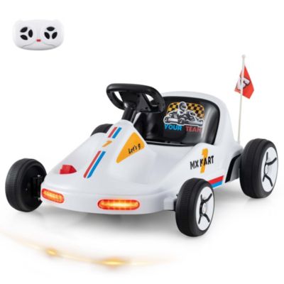 Costway 12V 7AH Battery-Powered Electric Go Kart with Remote Control and Dual Motors, 66 lb. Capacity, Ages 3+