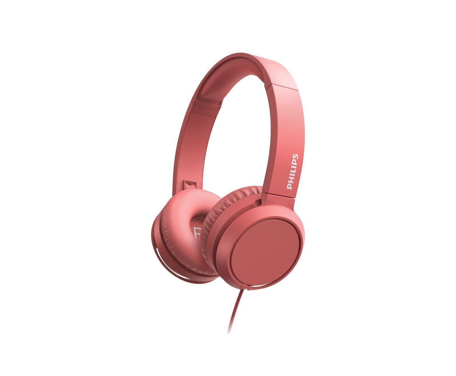Проводные накладные наушники Philips H4105, красные