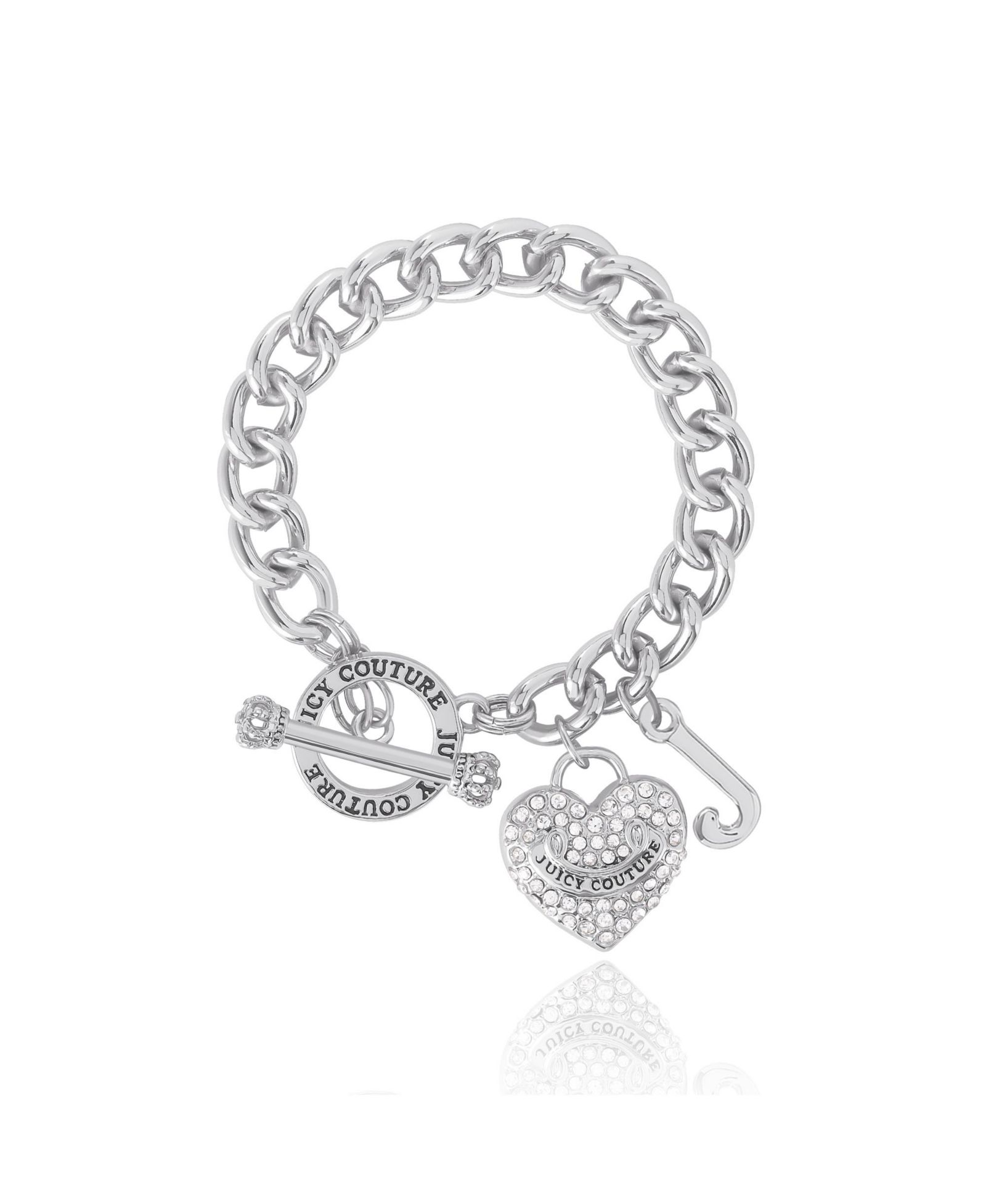 Браслет Juicy Couture Toggle с подвеской Crystal Heart
