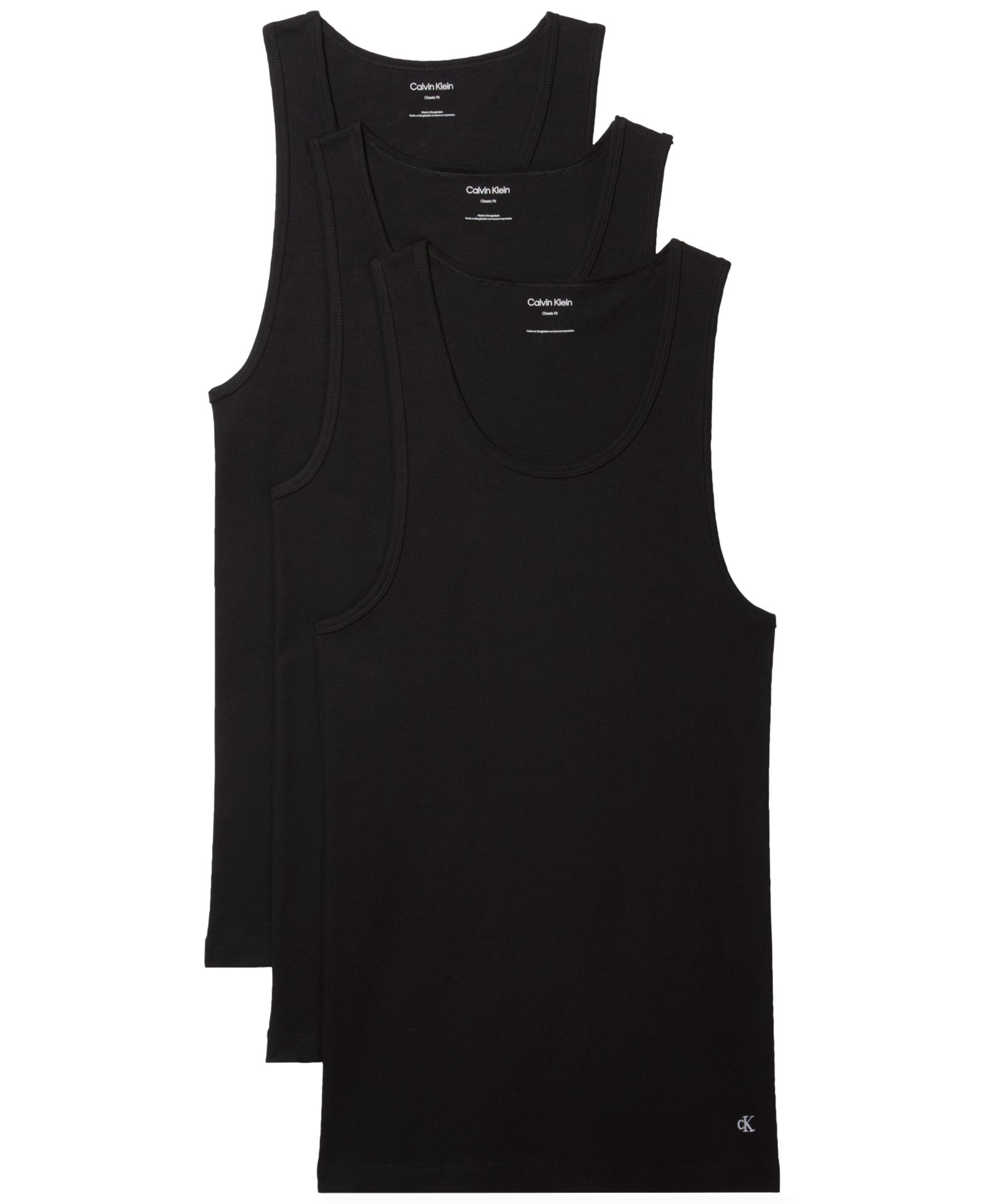 Calvin Klein Men's 3-Pack Cotton Classics Tank Tops