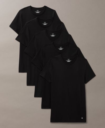 Calvin Klein Мужские хлопковые футболки Classics с круглым вырезом, 5 шт.