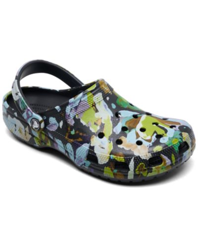 Crocs Women's Classic Painted Floral Clogs from Finish Line