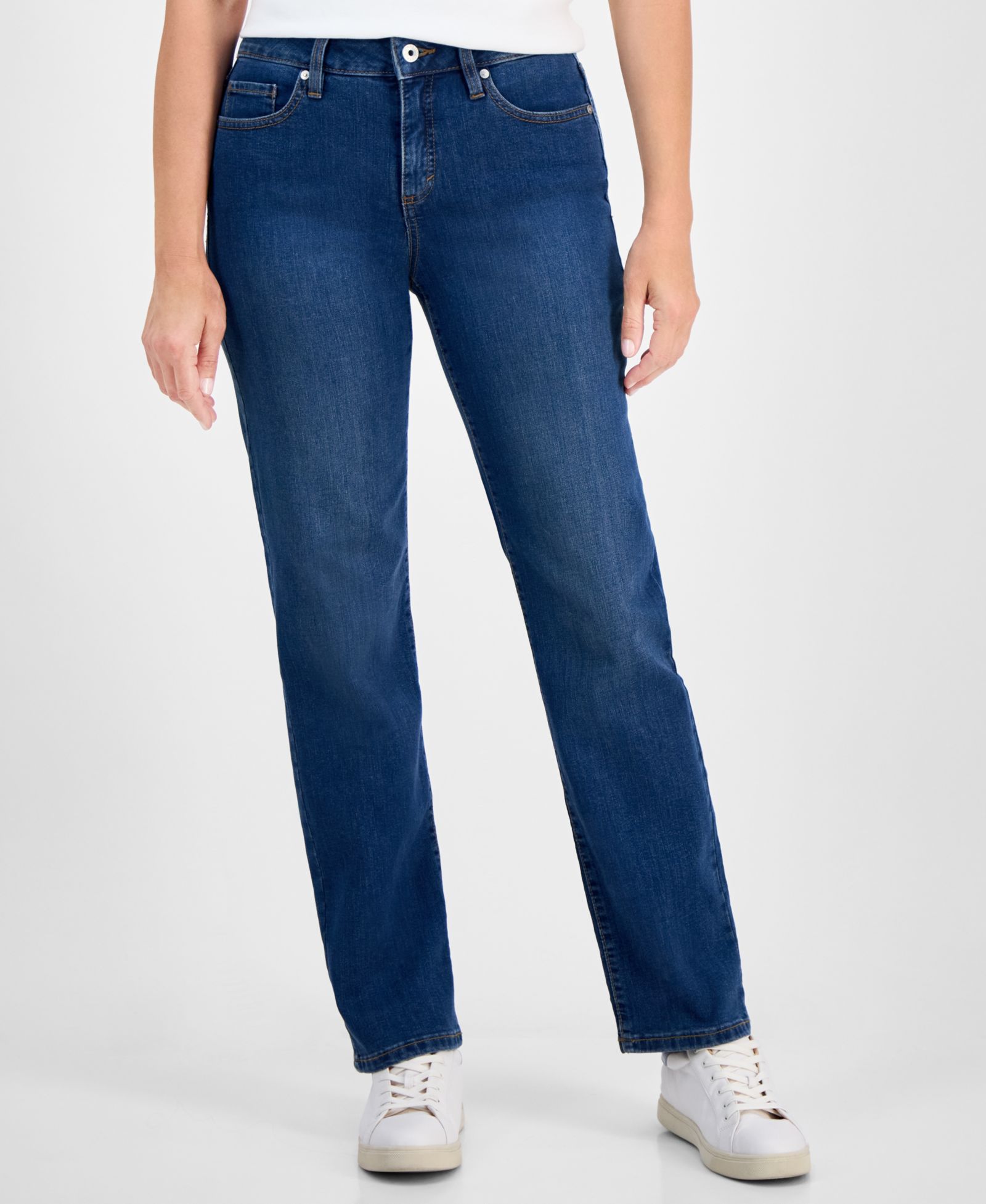 Джинсы Style & Co Petite Mid-Rise Straight-Leg Denim