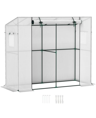 Outsunny Portable house Small House, 6.6' x 2.5' x 5.6',