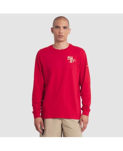 Мужская футболка Nike Scarlet San Francisco 49ers 2025 Rivalries Collection Essential Long Sleeve