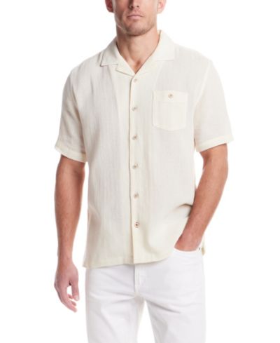 Weatherproof Vintage Мужская текстурированная рубашка Camp на пуговицах Regular-Fit