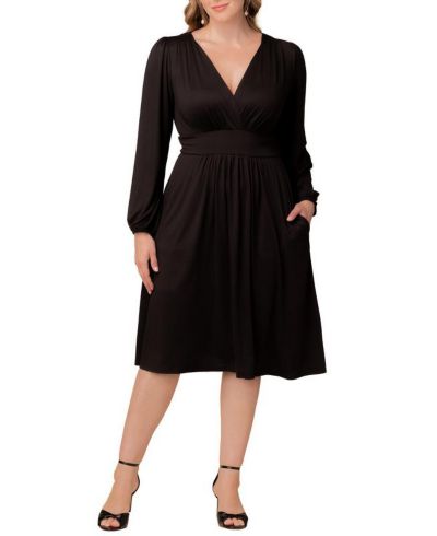 Женское платье Kiyonna Plus Size Diana с длинным рукавом миди